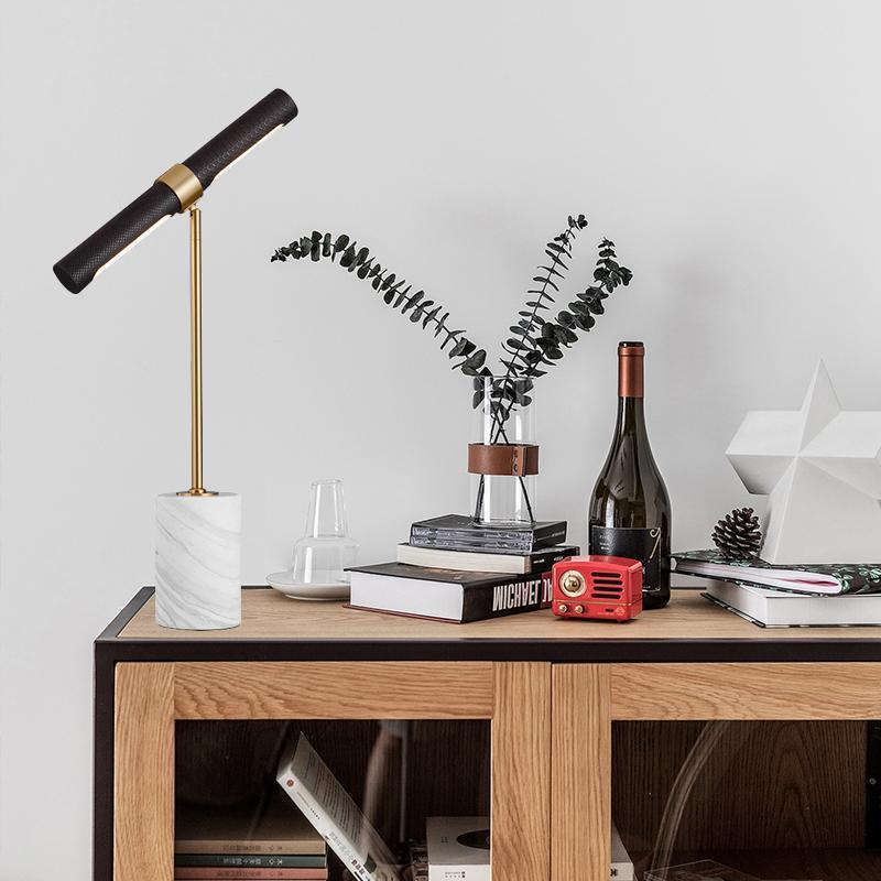 Lighting Decor Bedroom - Dekoratif Masa Lambası, Tasarımcı Lüks Deri