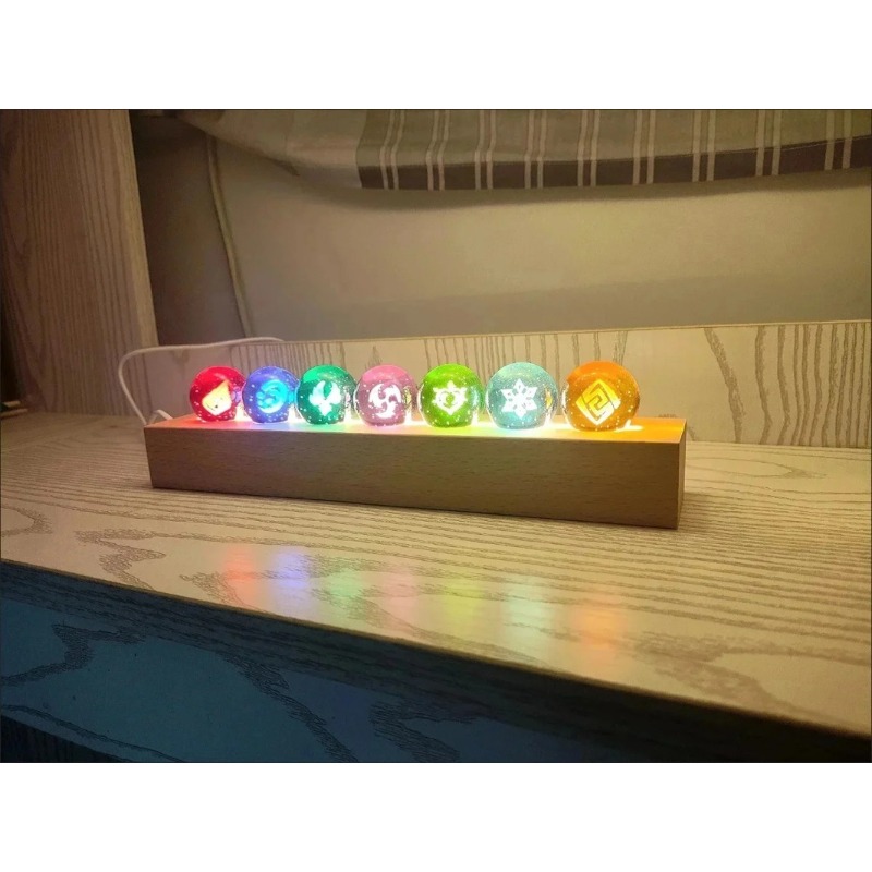 Elements Lighting Decor - Oyun Genshin Etki Kristal Top Şekil