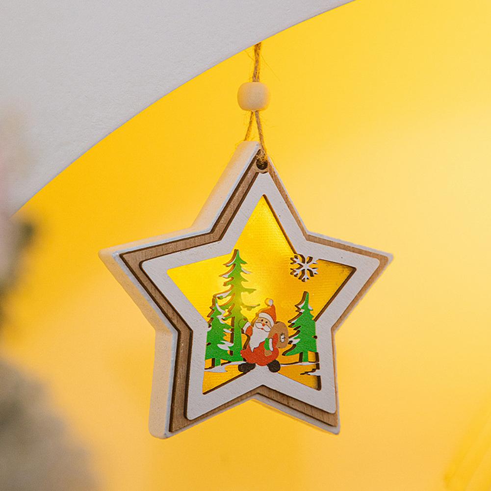 Elements Lighting Decor - Klasik Noel Elemanları Dekoru Doğal Ahşap