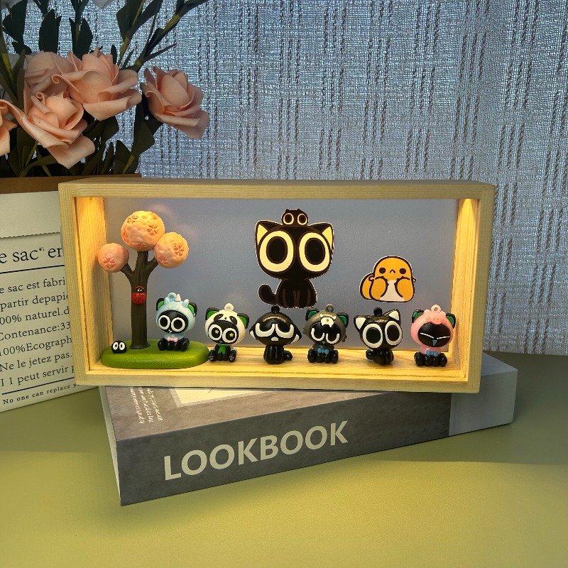 Lighting Decor Items - Luo Xiaohei Figürlü LED Işık Çerçevesi,