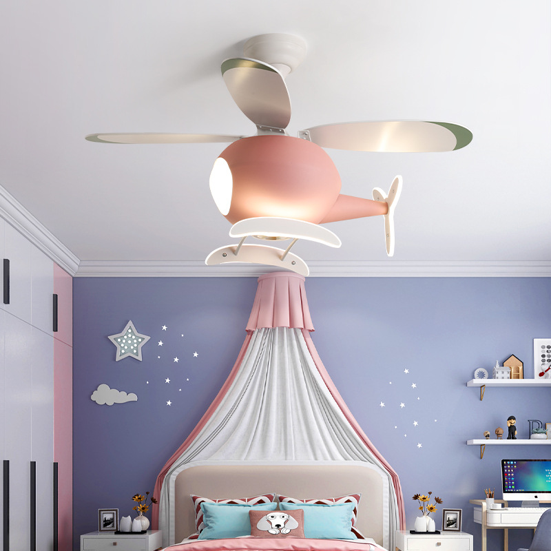 Decor Lighting & Decor Fires - Modern Yaratıcı Karikatür Uçak Fan Işık