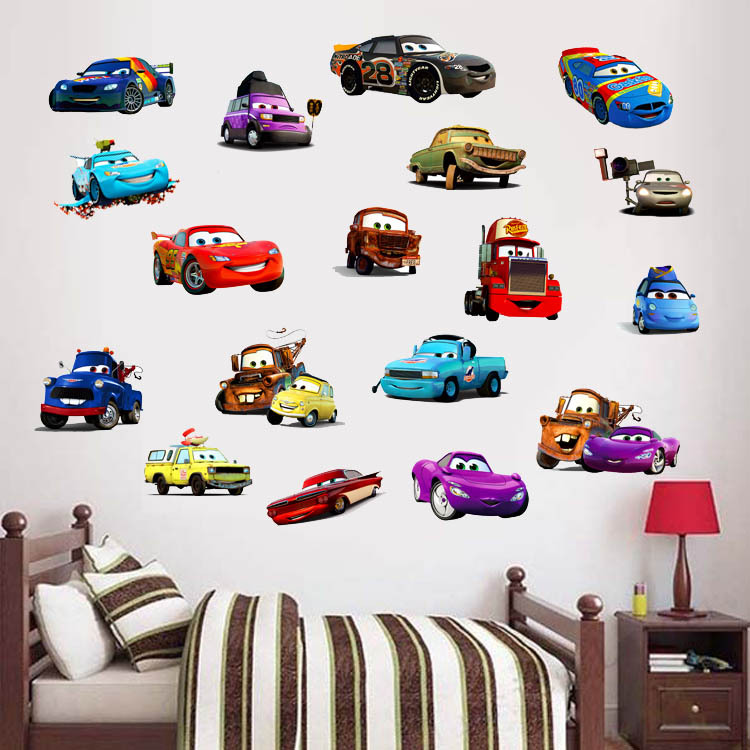 Lighting Mcqueen Decor - Arabalar 3 Film Duvar Sticker Çıkartmaları