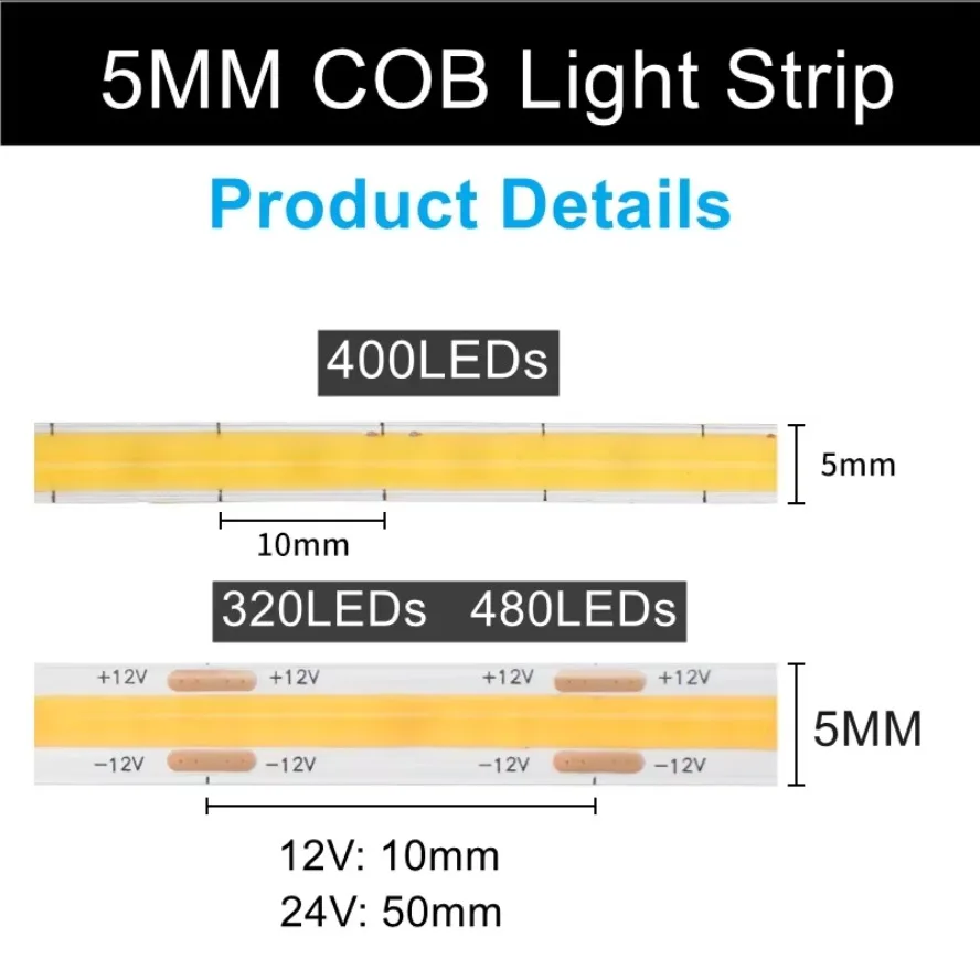 480 400 320 LED/m 12 V 24 V 5  - Lighting Decor And More incelemesi ve fiyatı