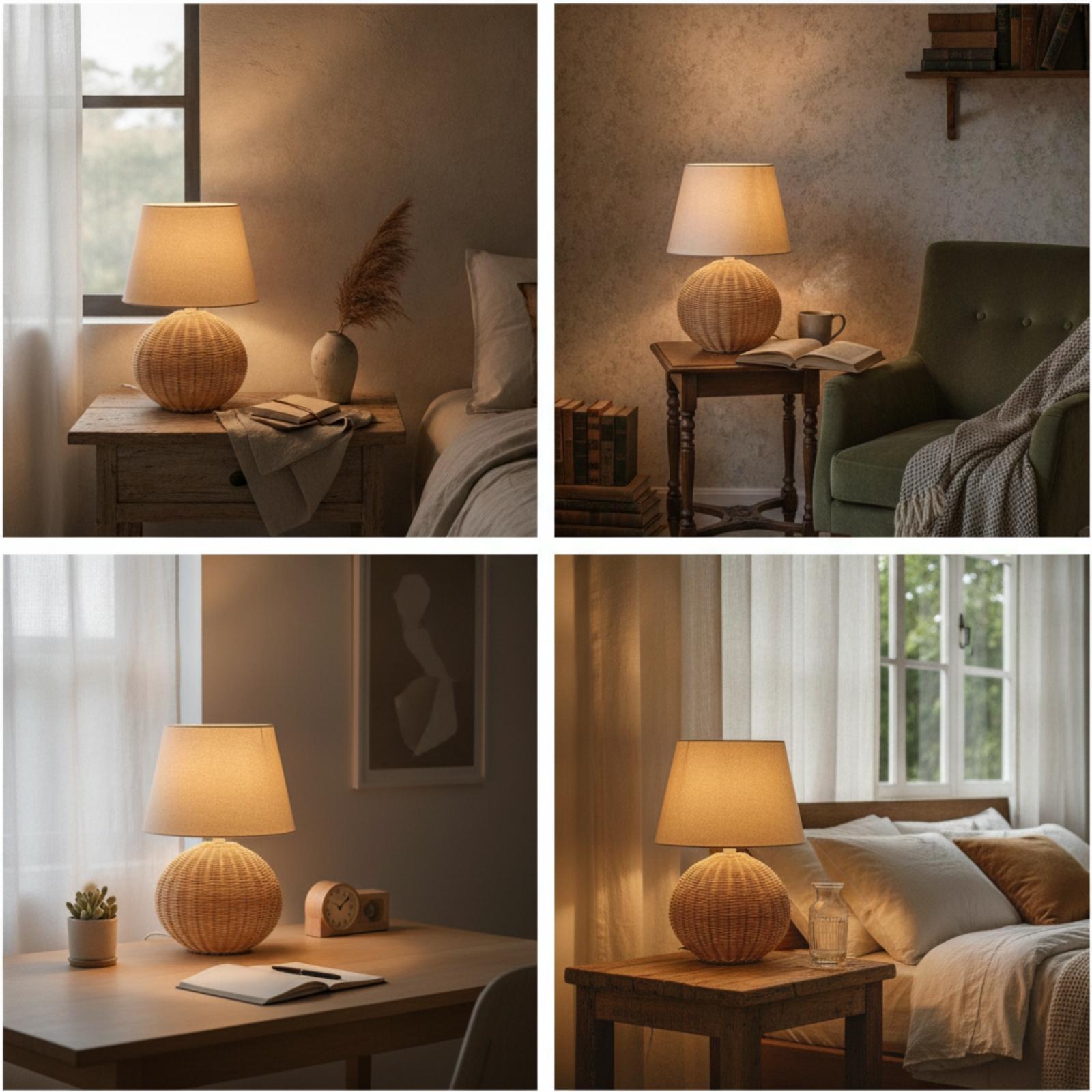 Yatak Başı Lambası Rattan Taba - Lighting Decor Bedroom incelemesi ve fiyatı