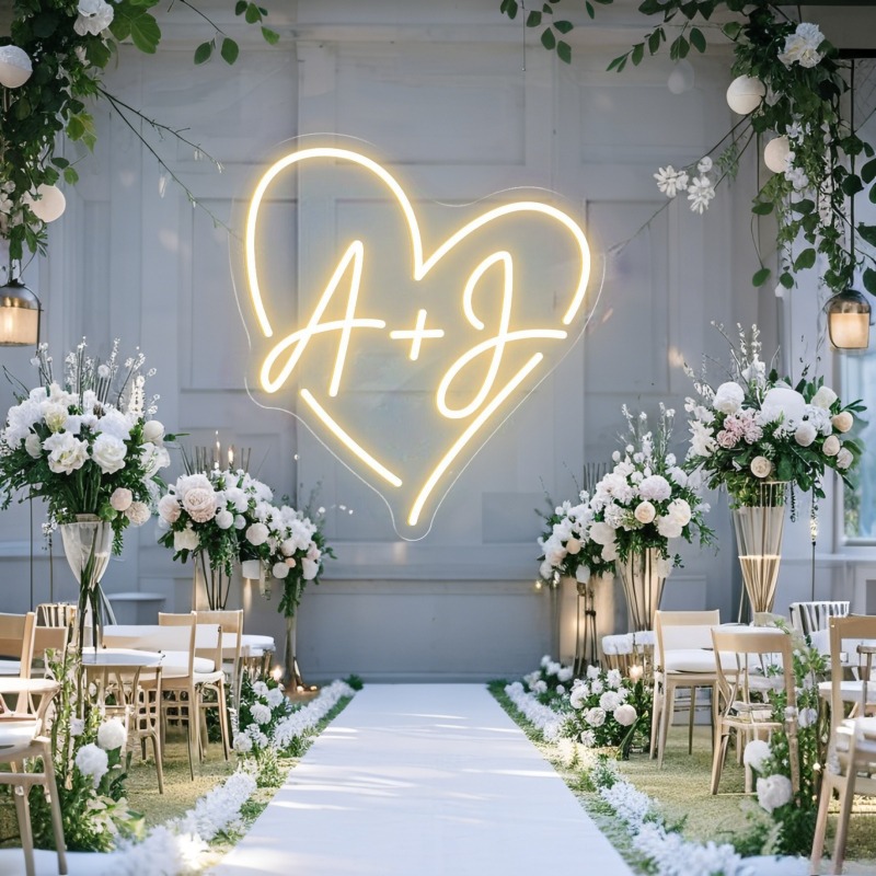 Özel Harfleri Kalp LED Neon Bu - Lighting Decoration For Wedding incelemesi ve fiyatı