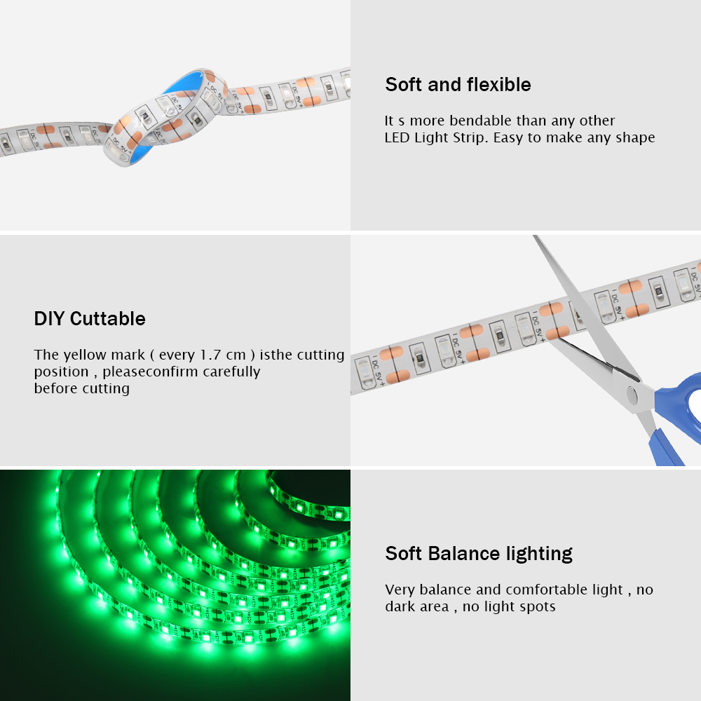 DC 5 V USB LED Şeritler 2835 B - Lighting Decor And More incelemesi ve fiyatı