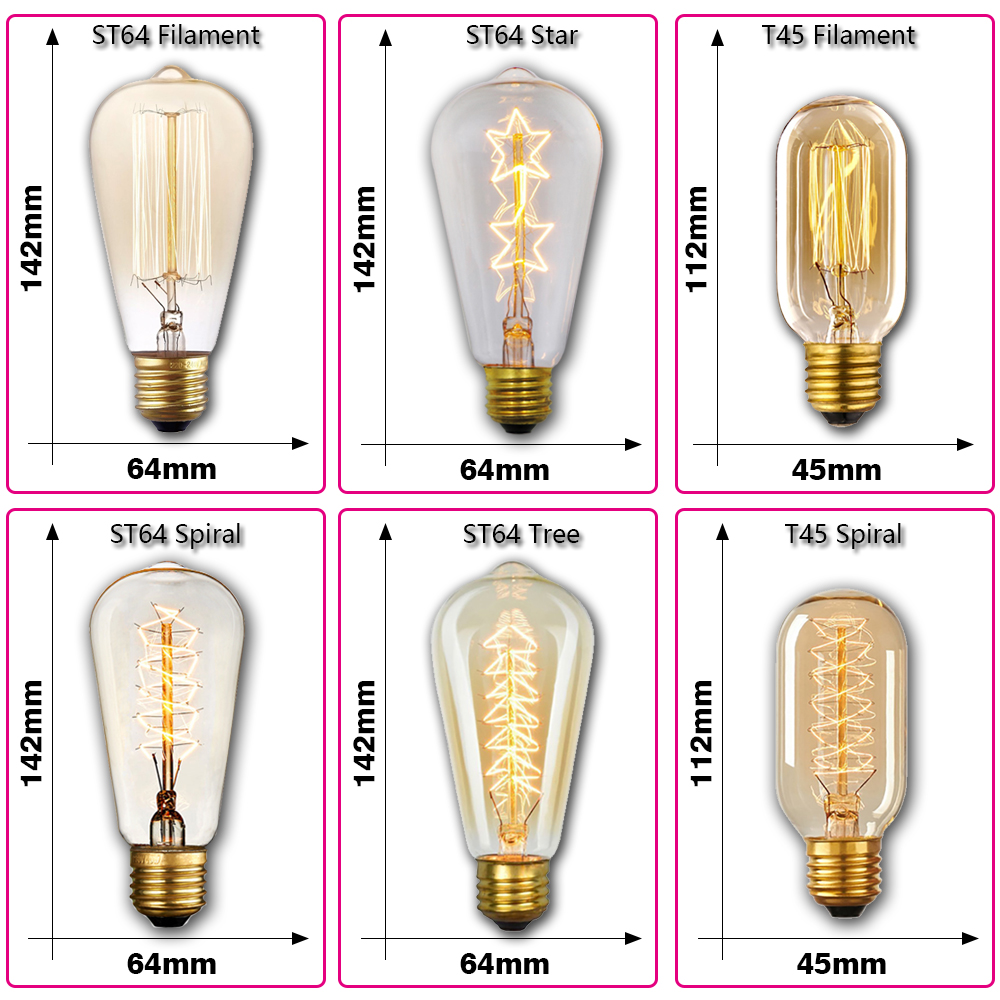 Retro Edison Ampul E27 40W 220 - Lighting Decor Items incelemesi ve fiyatı